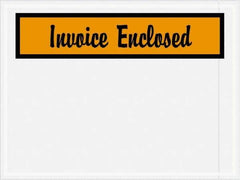 Value Collection - 1,000 Piece, 4-1/2" Long x 6" Wide, Packing List Envelope - Invoice Enclosed, Orange - Eagle Tool & Supply