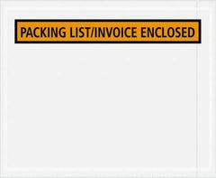 Value Collection - 1,000 Piece, 4-1/2" Long x 5-1/2" Wide, Packing List Envelope - Packing List/Invoice Enclosed, Orange - Eagle Tool & Supply