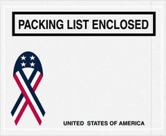 Value Collection - 1,000 Piece, 4-1/2" Long x 5-1/2" Wide, Packing List Envelope - Packing List Enclosed, Red, White & Blue - Eagle Tool & Supply