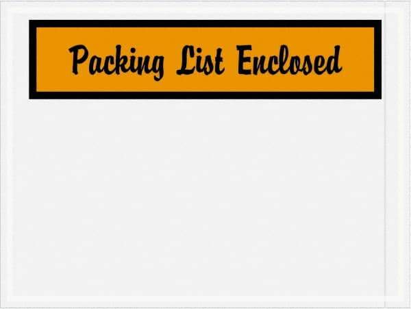 Value Collection - 1,000 Piece, 4-1/2" Long x 6" Wide, Packing List Envelope - Packing List Enclosed, Orange - Eagle Tool & Supply