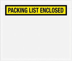 Value Collection - 1,000 Piece, 7" Long x 6" Wide, Packing List Envelope - Packing List Enclosed, Yellow - Eagle Tool & Supply