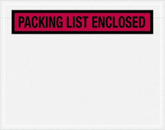 Value Collection - 1,000 Piece, 7" Long x 5-1/2" Wide, Packing List Envelope - Packing List Enclosed, Red - Eagle Tool & Supply