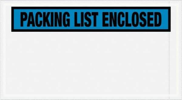 Value Collection - 1,000 Piece, 5-1/2" Long x 10" Wide, Packing List Envelope - Packing List Enclosed, Blue - Eagle Tool & Supply