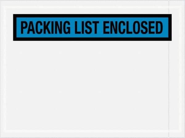 Value Collection - 1,000 Piece, 4-1/2" Long x 6" Wide, Packing List Envelope - Packing List Enclosed, Blue - Eagle Tool & Supply