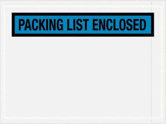 Value Collection - 1,000 Piece, 4-1/2" Long x 6" Wide, Packing List Envelope - Packing List Enclosed, Blue - Eagle Tool & Supply
