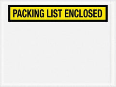 Value Collection - 1,000 Piece, 4-1/2" Long x 6" Wide, Packing List Envelope - Packing List Enclosed, Yellow - Eagle Tool & Supply