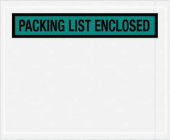 Value Collection - 1,000 Piece, 4-1/2" Long x 5-1/2" Wide, Packing List Envelope - Packing List Enclosed, Green - Eagle Tool & Supply