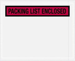 Value Collection - 1,000 Piece, 4-1/2" Long x 5-1/2" Wide, Packing List Envelope - Packing List Enclosed, Red - Eagle Tool & Supply