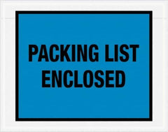 Value Collection - 1,000 Piece, 7" Long x 5-1/2" Wide, Packing List Envelope - Packing List Enclosed, Blue - Eagle Tool & Supply