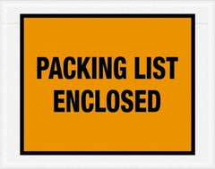 Value Collection - 1,000 Piece, 7" Long x 5-1/2" Wide, Packing List Envelope - Packing List Enclosed, Orange - Eagle Tool & Supply