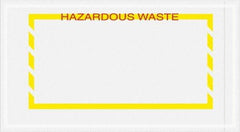 Value Collection - 1,000 Piece, 5-1/2" Long x 10" Wide, Packing List Envelope - Hazardous Waste, Yellow - Eagle Tool & Supply