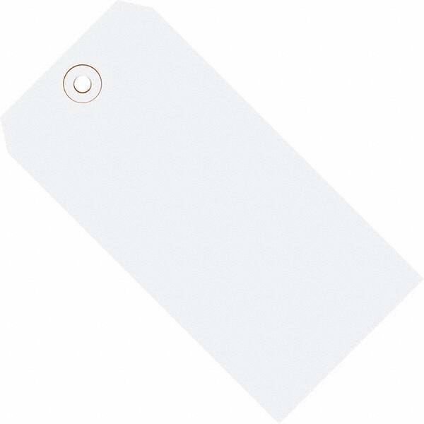 Made in USA - 5-1/4" High x 2-5/8" Long, Safety & Facility Blank Tag - White Cardstock - Eagle Tool & Supply