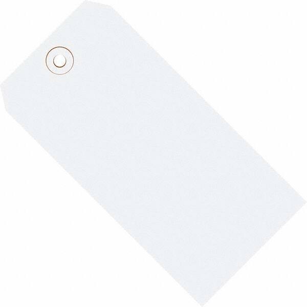 Made in USA - 3-1/4" High x 1-5/8" Long, Safety & Facility Blank Tag - White Cardstock - Eagle Tool & Supply