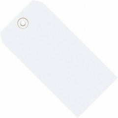 Made in USA - 3-1/4" High x 1-5/8" Long, Safety & Facility Blank Tag - White Cardstock - Eagle Tool & Supply