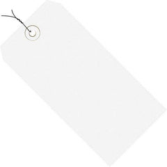 Made in USA - 6-1/4" High x 3-1/8" Long, Safety & Facility Blank Tag - White Cardstock - Eagle Tool & Supply