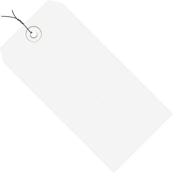 Made in USA - 3-1/4" High x 1-5/8" Long, Safety & Facility Blank Tag - White Cardstock - Eagle Tool & Supply