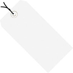 Made in USA - 4-3/4" High x 2-3/8" Long, Safety & Facility Blank Tag - White Cardstock - Eagle Tool & Supply