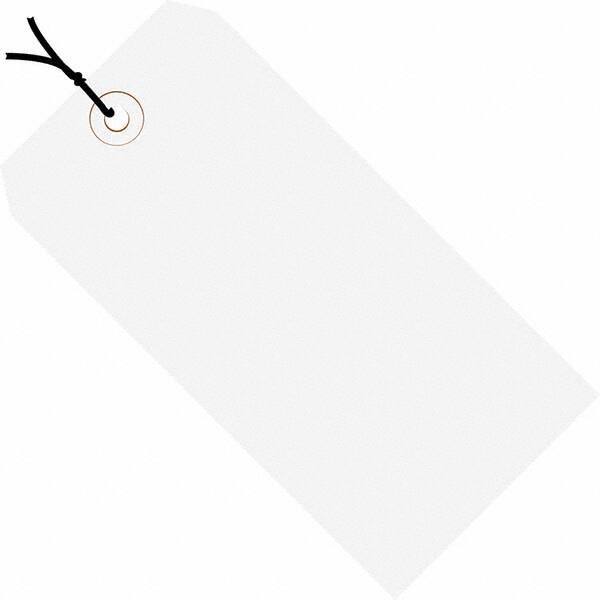 Made in USA - 4-1/4" High x 2-1/8" Long, Safety & Facility Blank Tag - White Cardstock - Eagle Tool & Supply