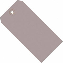 Made in USA - 8" High x 4" Long, Safety & Facility Blank Tag - Gray Cardstock - Eagle Tool & Supply