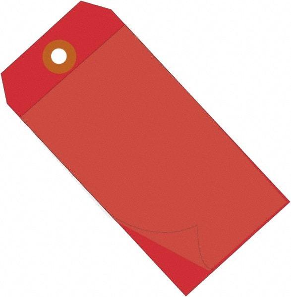 Made in USA - 4-3/4" High x 2-3/8" Long, Safety & Facility Blank Tag - Red Vinyl - Eagle Tool & Supply