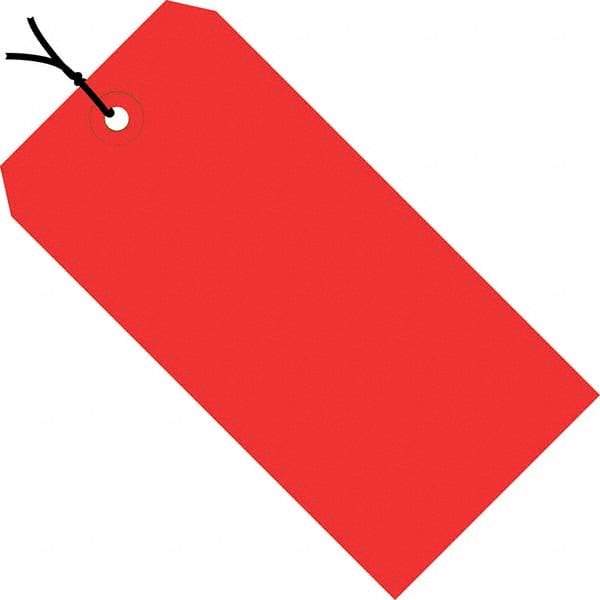 Made in USA - 2-3/4" High x 1-3/8" Long, Safety & Facility Blank Tag - Red Cardstock - Eagle Tool & Supply