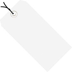 Made in USA - 8" High x 4" Long, Safety & Facility Blank Tag - White Cardstock - Eagle Tool & Supply