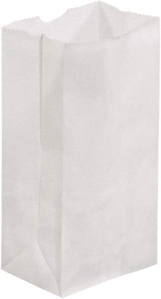 Made in USA - Kraft Grocery Bag - 3-1/2 x 2-3/8 x 6-7/8, White - Eagle Tool & Supply