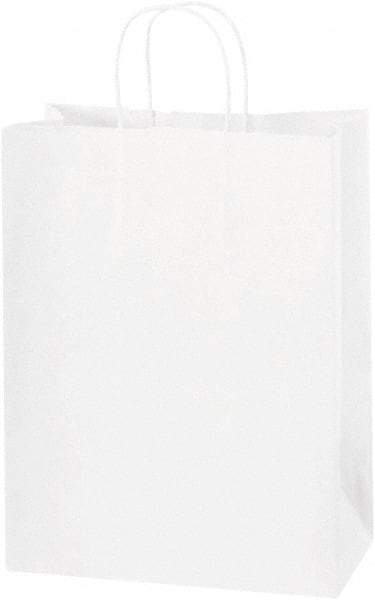 Made in USA - Kraft Grocery Bag - 10 x 5 x 13, White - Eagle Tool & Supply
