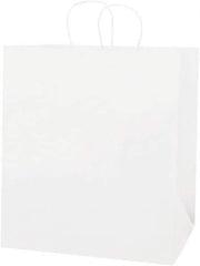 Made in USA - Kraft Grocery Bag - 14 x 10 x 15-1/2, White - Eagle Tool & Supply