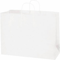 Made in USA - Kraft Grocery Bag - 16 x 6 x 12, White - Eagle Tool & Supply