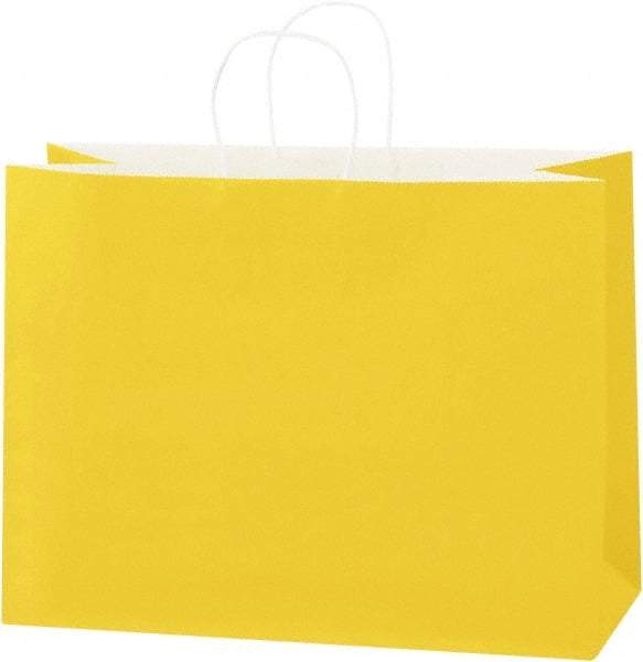 Made in USA - Kraft Grocery Bag - 16 x 6 x 12, Buttercup - Eagle Tool & Supply