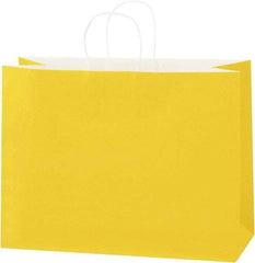 Made in USA - Kraft Grocery Bag - 16 x 6 x 12, Buttercup - Eagle Tool & Supply
