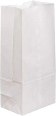 Made in USA - Kraft Grocery Bag - 7-3/4 x 4-3/4 x 16, White - Eagle Tool & Supply