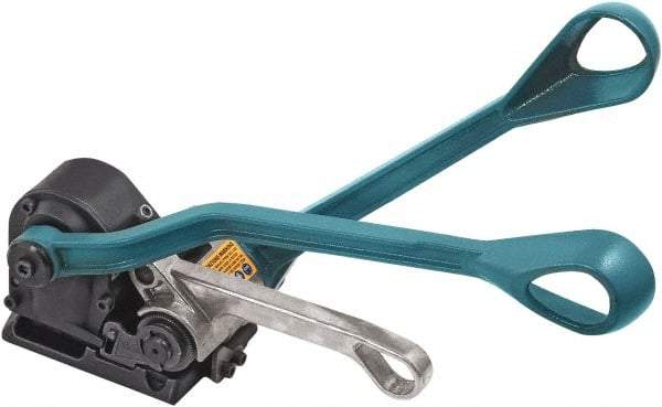 Made in USA - 3/4" Wide, Steel Crimper - Feed Wheel Function, Use with Steel Strapping - Eagle Tool & Supply