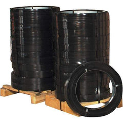 Made in USA - 2,560' Long x 1/2" Wide, Oscillated Coil Steel Strapping - 1,650 Lb Capacity, 0.023" Thick - Eagle Tool & Supply