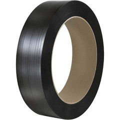 Made in USA - 3,600' Long x 1/2" Wide, Coil Case Polyester Hand Strapping - 600 Lb Capacity, 0.02" Thick - Eagle Tool & Supply