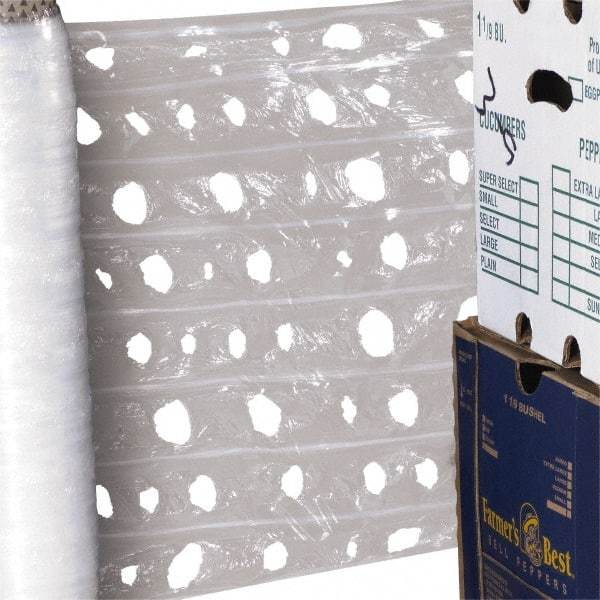 Made in USA - 20" x 1,500' Clear Vented Pallet Wrap - Eagle Tool & Supply