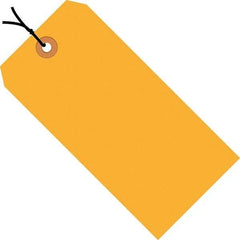Made in USA - 2-3/4" High x 1-3/8" Long, Safety & Facility Blank Tag - Fluorescent Orange Cardstock - Eagle Tool & Supply
