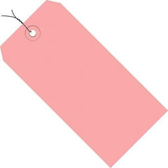 Made in USA - 2-3/4" High x 1-3/8" Long, Safety & Facility Blank Tag - Pink Cardstock - Eagle Tool & Supply
