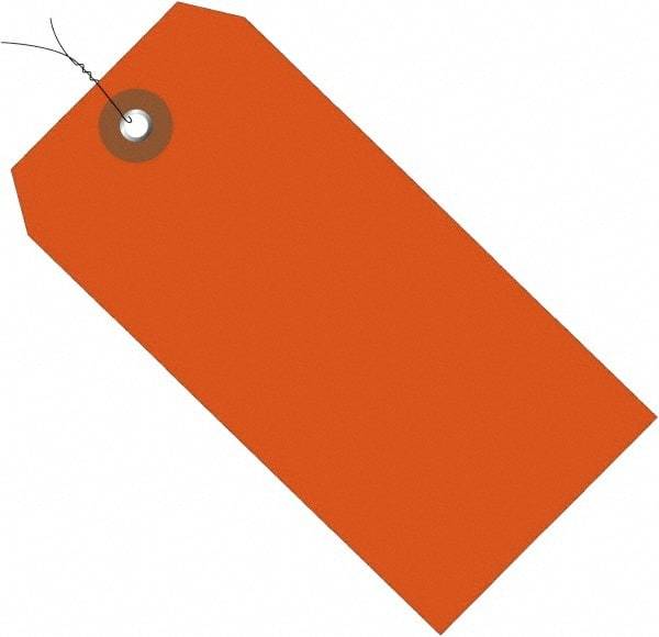 Made in USA - 4-3/4" High x 2-3/8" Long, Safety & Facility Blank Tag - Orange Vinyl - Eagle Tool & Supply