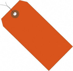 Made in USA - 6-1/4" High x 3-1/8" Long, Safety & Facility Blank Tag - Orange Vinyl - Eagle Tool & Supply