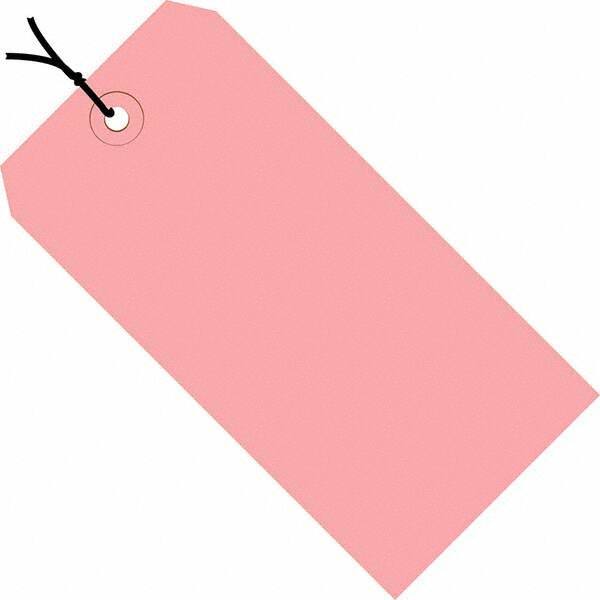Made in USA - 8" High x 4" Long, Safety & Facility Blank Tag - Pink Cardstock - Eagle Tool & Supply