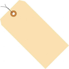 Made in USA - 4-3/4" High x 2-3/8" Long, Safety & Facility Blank Tag - Manila Cardstock - Eagle Tool & Supply