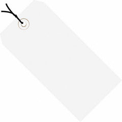 Made in USA - 3-3/4" High x 1-7/8" Long, Safety & Facility Blank Tag - White Cardstock - Eagle Tool & Supply