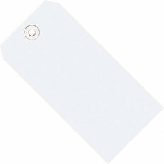 Made in USA - 2-3/4" High x 1-3/8" Long, Safety & Facility Blank Tag - White Cardstock - Eagle Tool & Supply