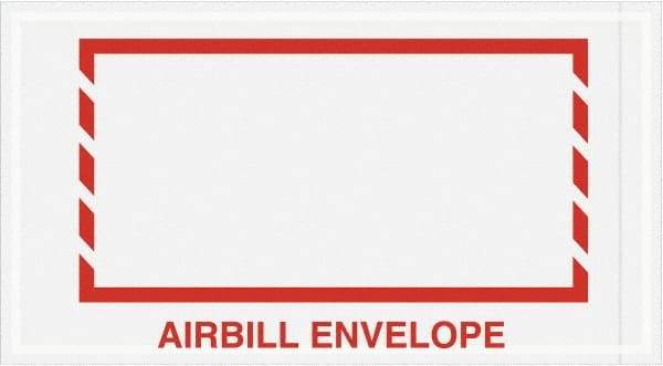 Value Collection - 1,000 Piece, 5-1/2" Long x 10" Wide, Packing List Envelope - Airbill Envelope, Red - Eagle Tool & Supply