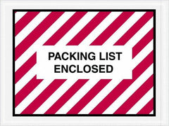 Value Collection - 1,000 Piece, 4-1/2" Long x 6" Wide, Packing List Envelope - Packing List Enclosed, Red/White - Eagle Tool & Supply