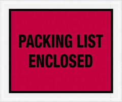 Value Collection - 500 Piece, 10" Long x 12" Wide, Packing List Envelope - Packing List Enclosed, Red - Eagle Tool & Supply