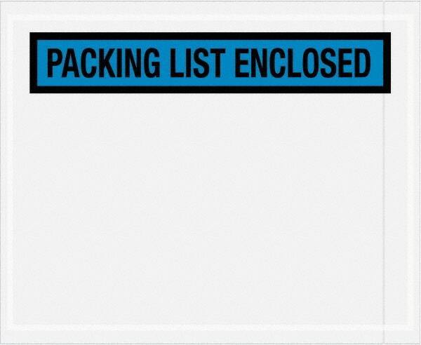 Value Collection - 1,000 Piece, 4-1/2" Long x 5-1/2" Wide, Packing List Envelope - Packing List Enclosed, Blue - Eagle Tool & Supply