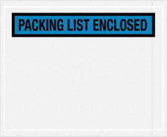 Value Collection - 1,000 Piece, 4-1/2" Long x 5-1/2" Wide, Packing List Envelope - Packing List Enclosed, Blue - Eagle Tool & Supply